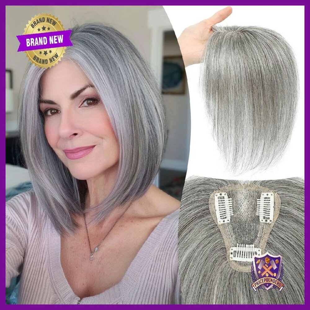 Real Human Hair Clip-In Bangs Topper for Thinning Hair Volume Solution